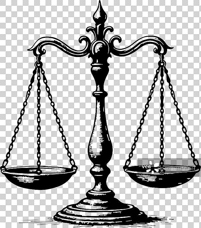 手绘律师插图图片素材