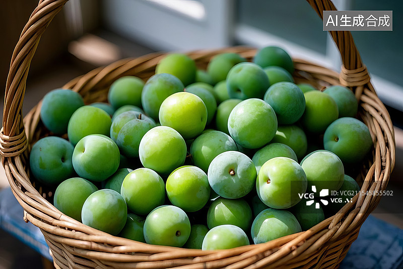 【AI数字艺术】一篮青梅 青梅图片素材
