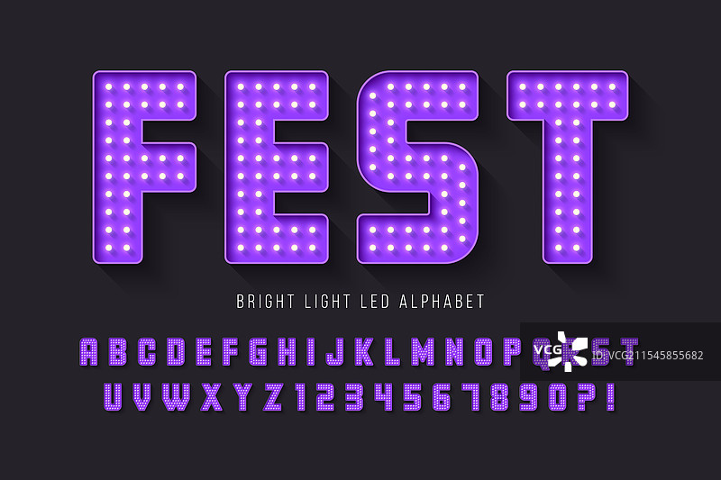 复古电影院字母设计的歌舞表演LED灯图片素材