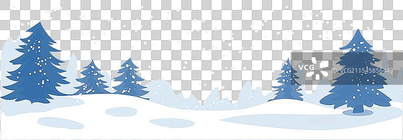 宁静的冬季风景，覆盖着白雪图片素材