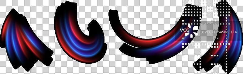 动态慢快门下的霓虹车灯光影图片素材