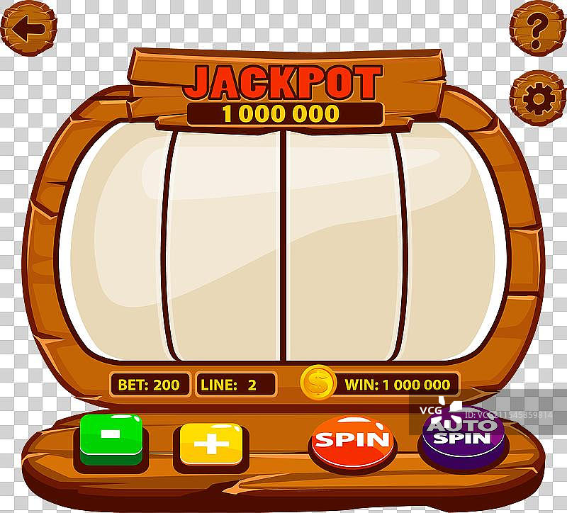 木制幸运空老虎机赌场图片素材