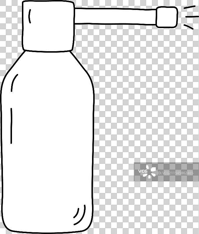 喉咙痛喷雾瓶感冒和流感药物图片素材