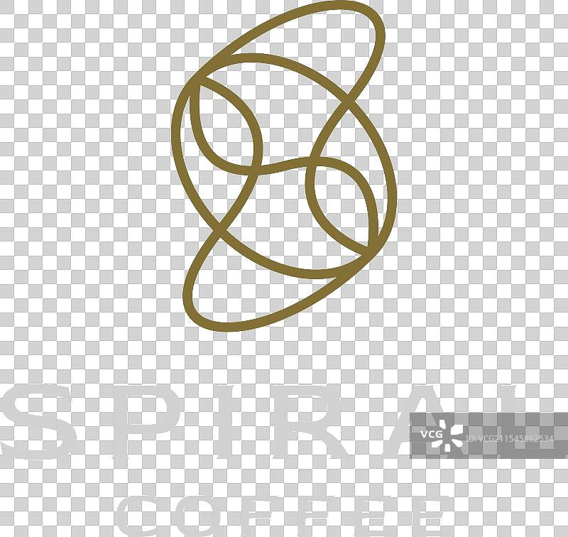 螺旋咖啡豆标志图片素材