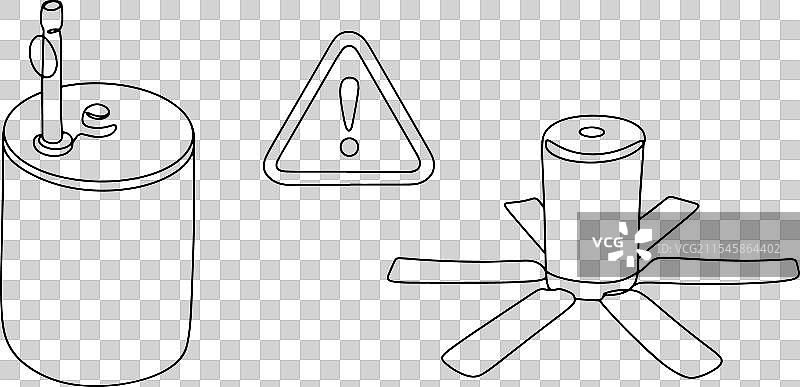 两种不同的碎片反步兵地雷图片素材