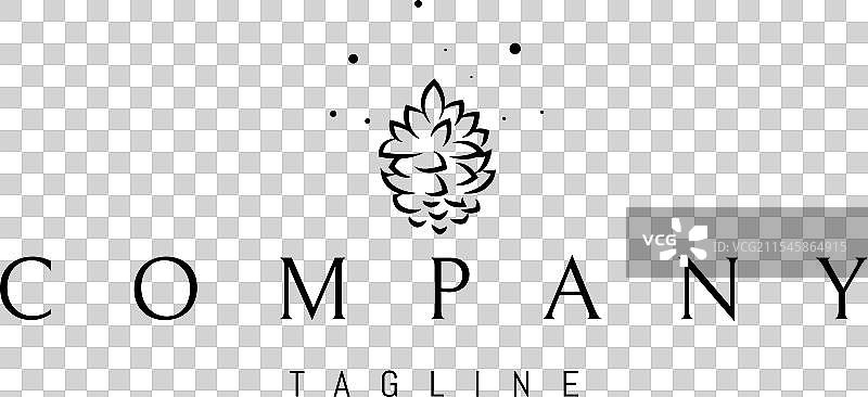 带有松果抽象图像的标志图片素材