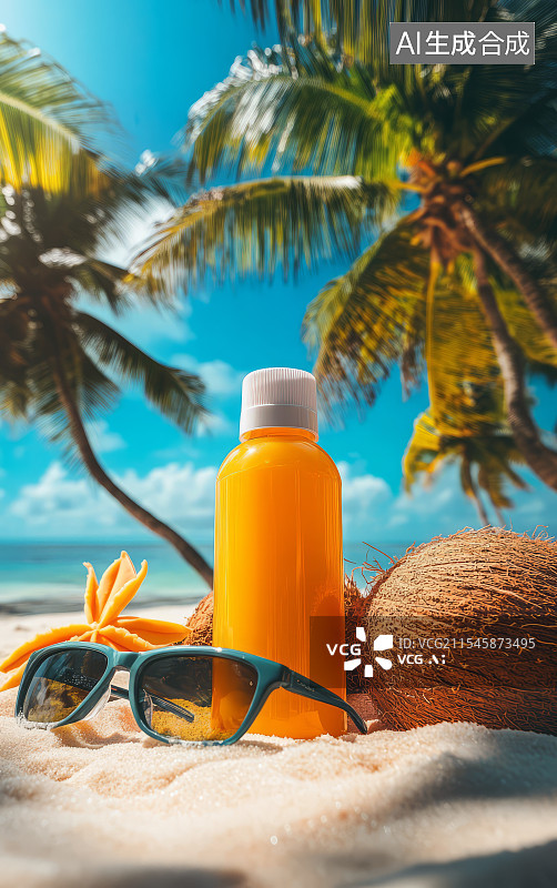 【AI数字艺术】假日的沙滩图片素材
