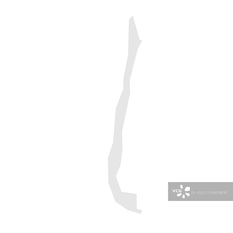 智利简化地图图片素材