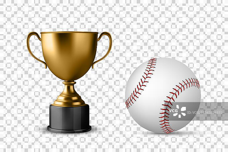 3D逼真的金色冠军金属奖杯图片素材