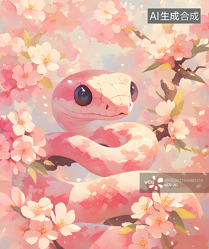 【AI数字艺术】蛇  可爱图片素材
