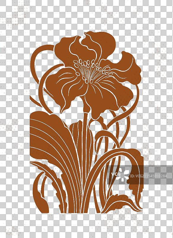 新艺术风格花卉植物图案模板图片素材