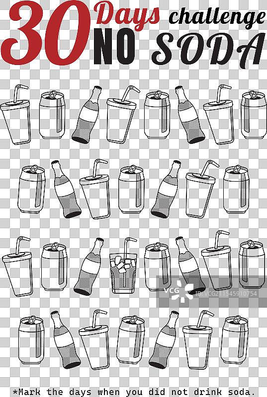 30天不喝汽水图片素材