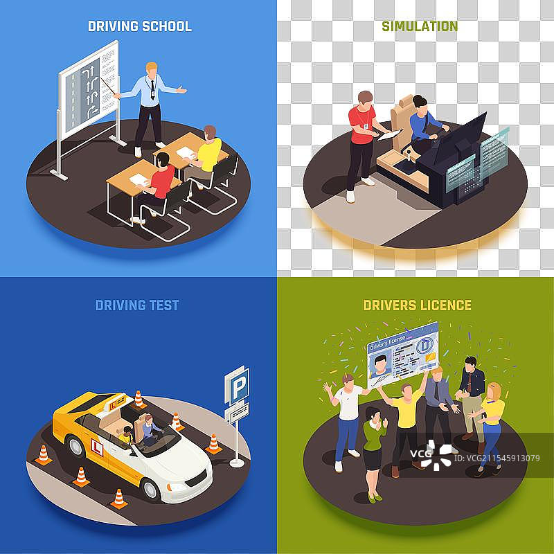 驾驶课程设计概念图片素材