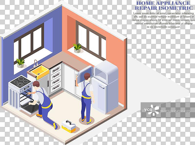 家电维修构图图片素材