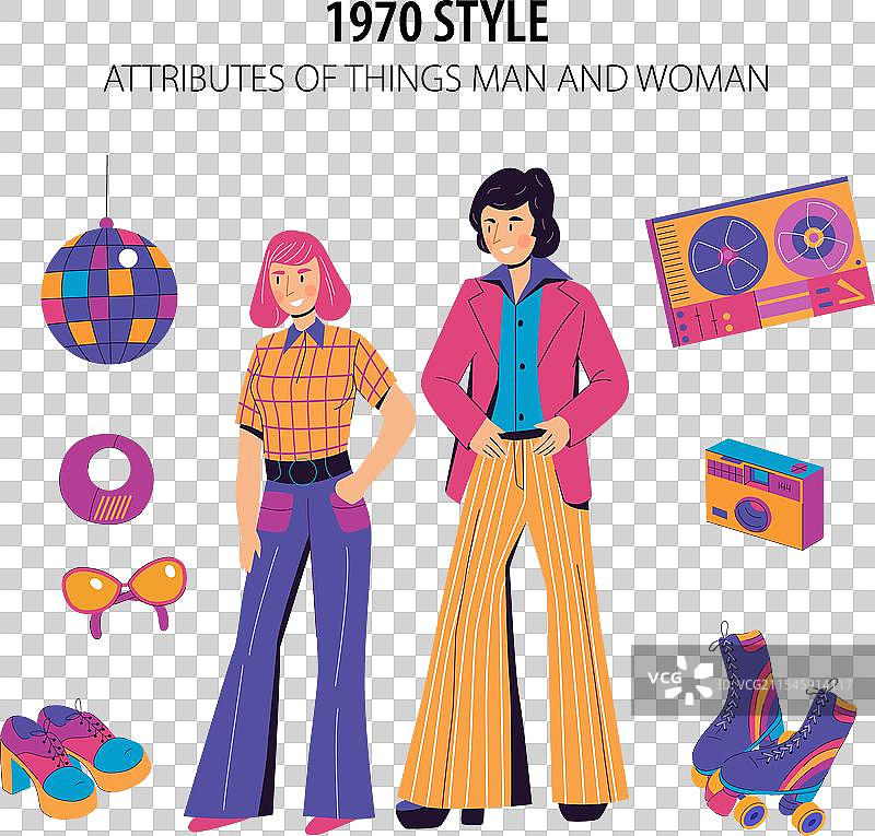 1970年代的时尚历史风格图片素材