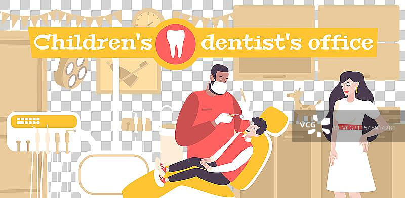 儿童牙科平面构图图片素材