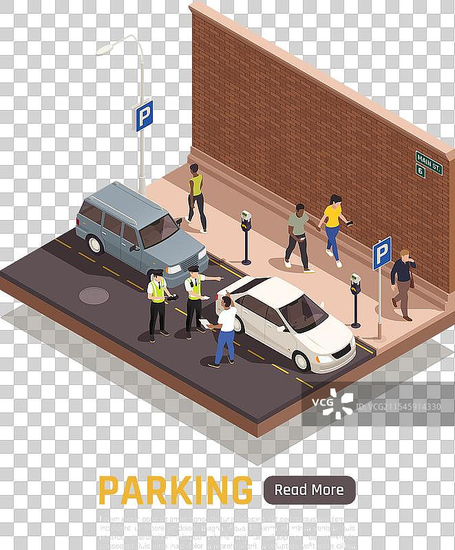停车等距元素图片素材