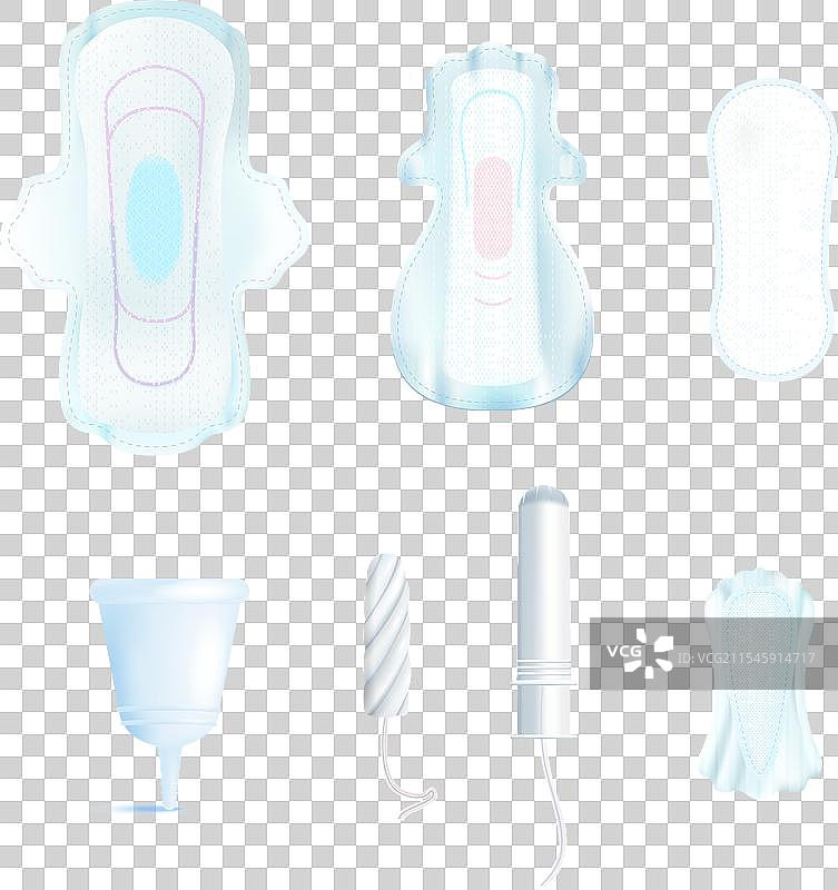 女性卫生用品套装图片素材