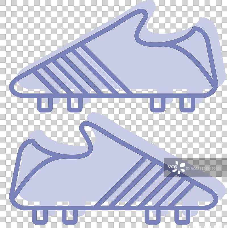 与冰球运动相关的图标鞋钉符号二图片素材