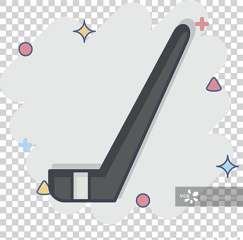 与冰球运动相关的冰球棒图标图片素材