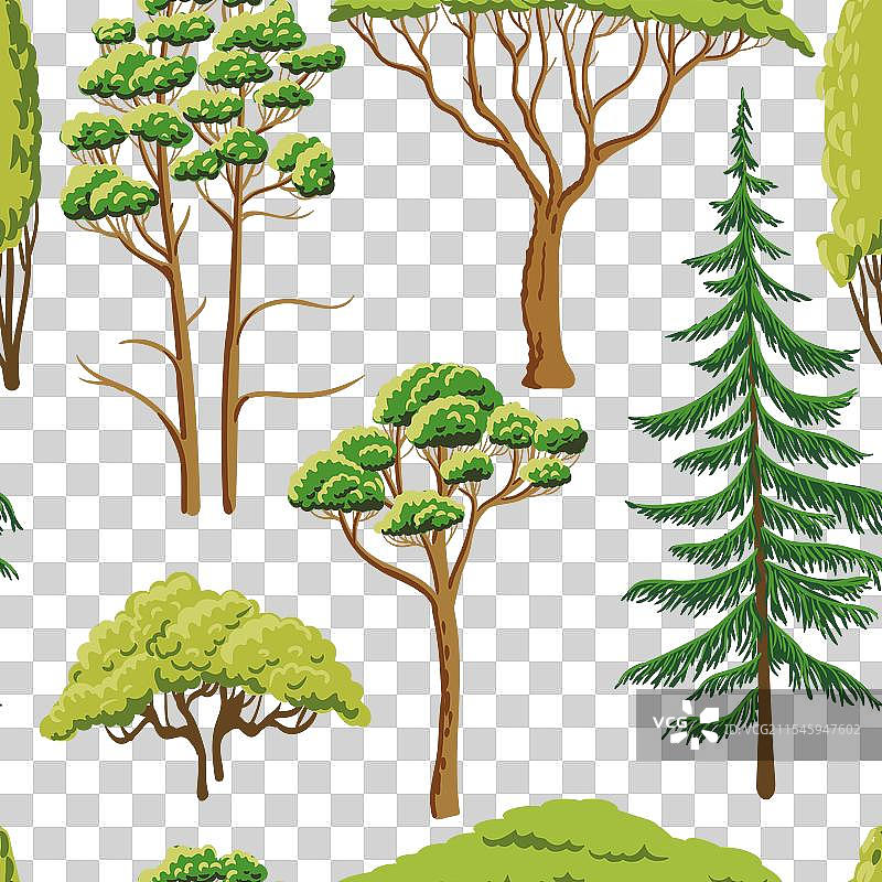 无缝树木图案图片素材