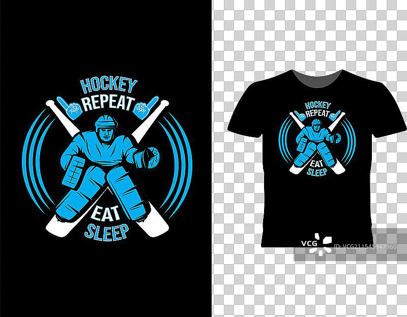 冰球T恤设计图片素材