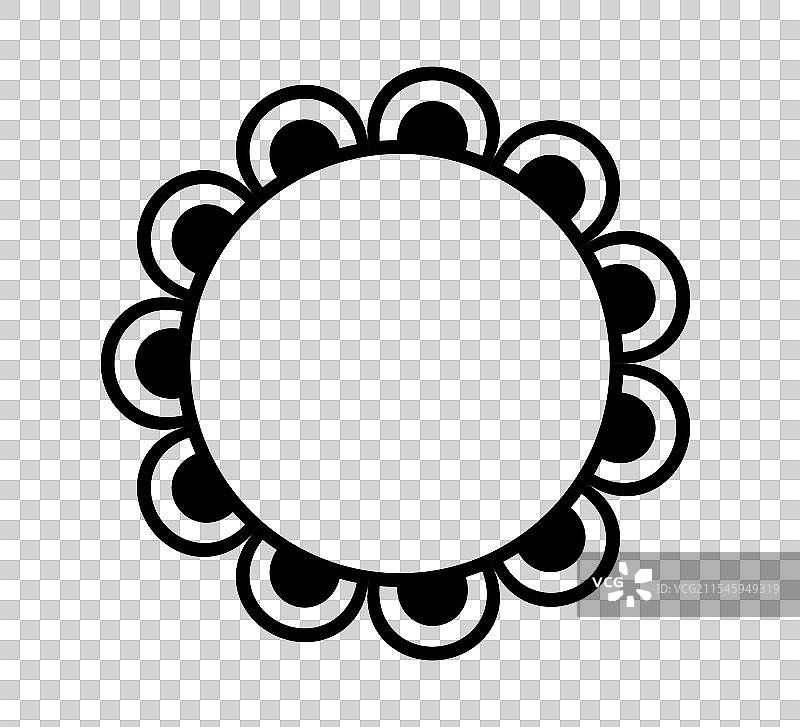 简单的圆形波浪边框图片素材