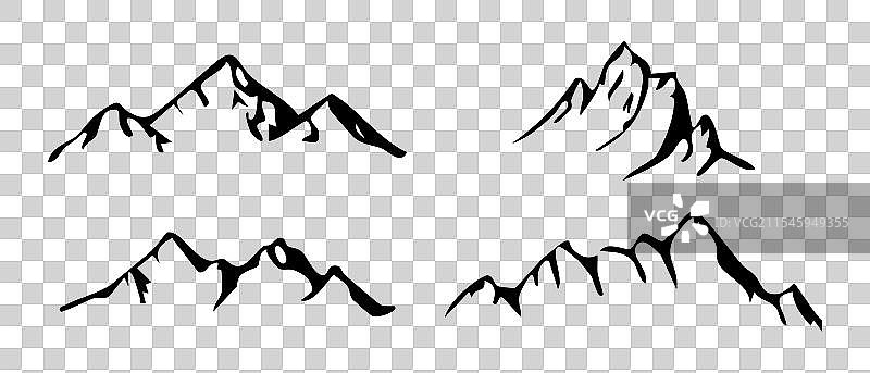 山脊雪峰线野生自然手图片素材