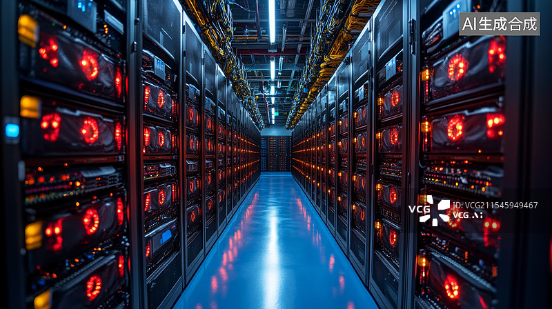 【AI数字艺术】超算中心 东数西算 天河一号图片素材