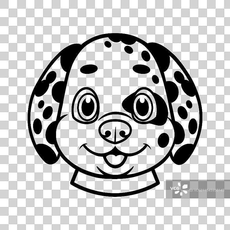 达尔马提亚犬宠物动物线条艺术图片素材