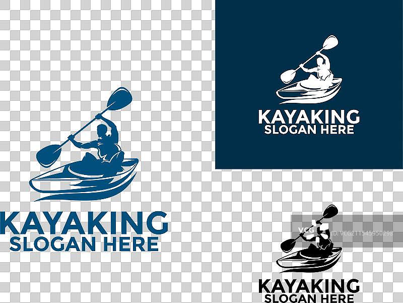 皮划艇船桨标志，河流溪流皮划艇运动图片素材