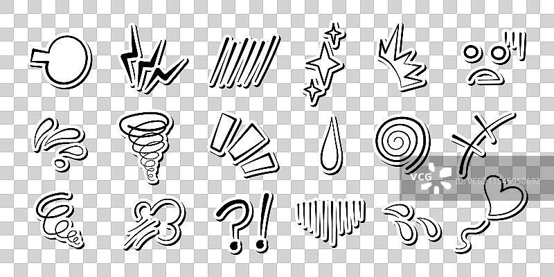 漫画或动漫漫画表情符号元素图形图片素材