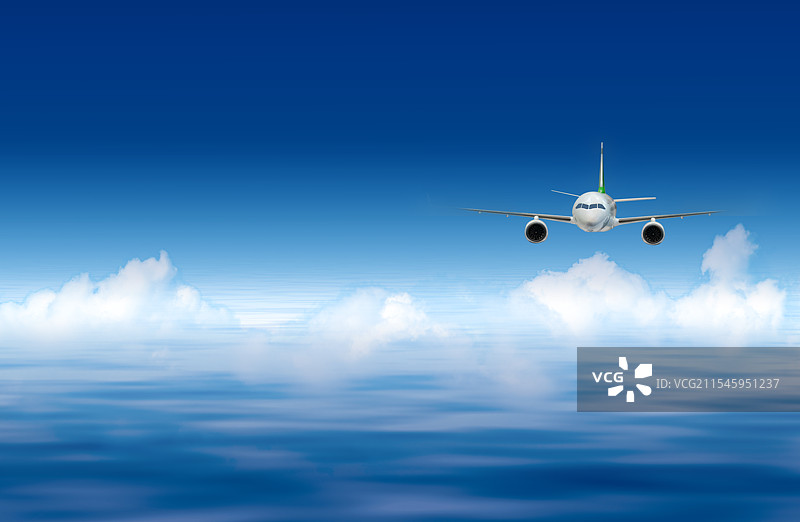 中国制造，平流层飞行的中国商飞C919客机图片素材