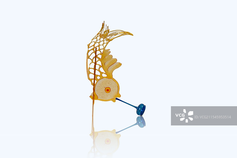 造型艺术，吹喇叭的金鱼，非遗，吹糖人图片素材