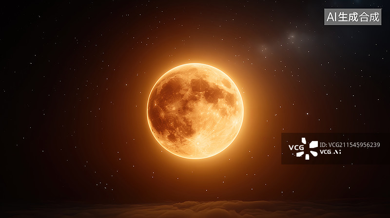 【AI数字艺术】血月升起图片素材