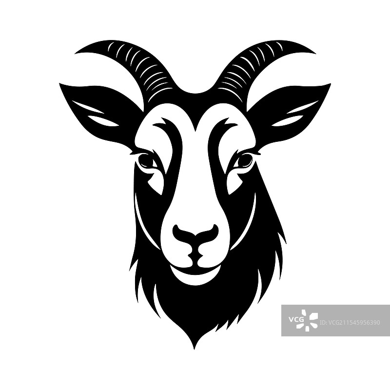 山羊剪影图片素材