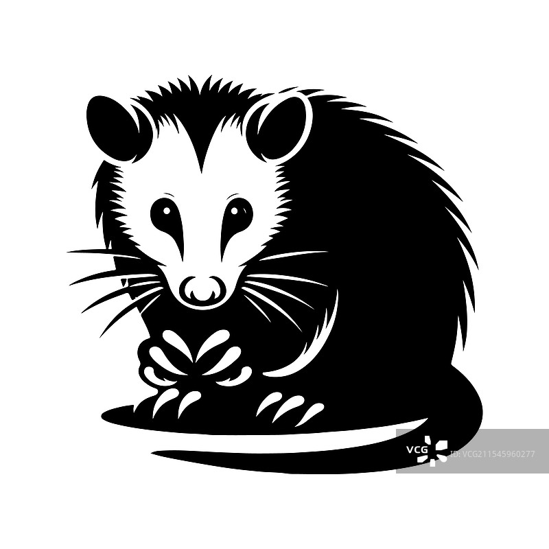 负鼠剪影图片素材