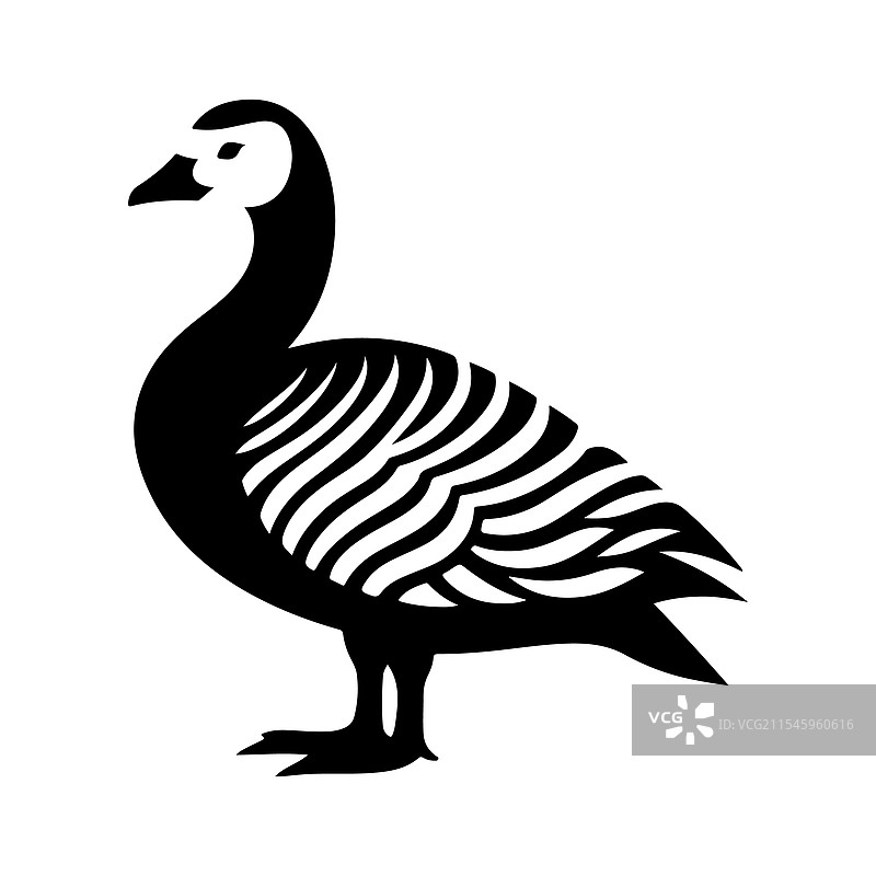 藤壶鹅剪影 - 适合图形设计图片素材