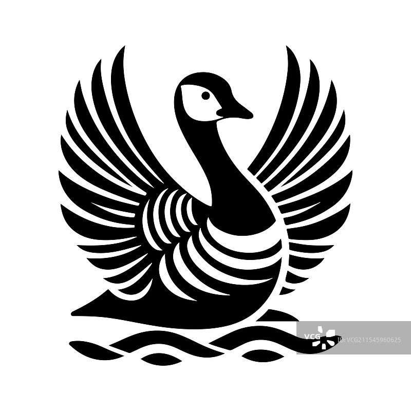 藤壶鹅剪影 - 适合图形设计图片素材