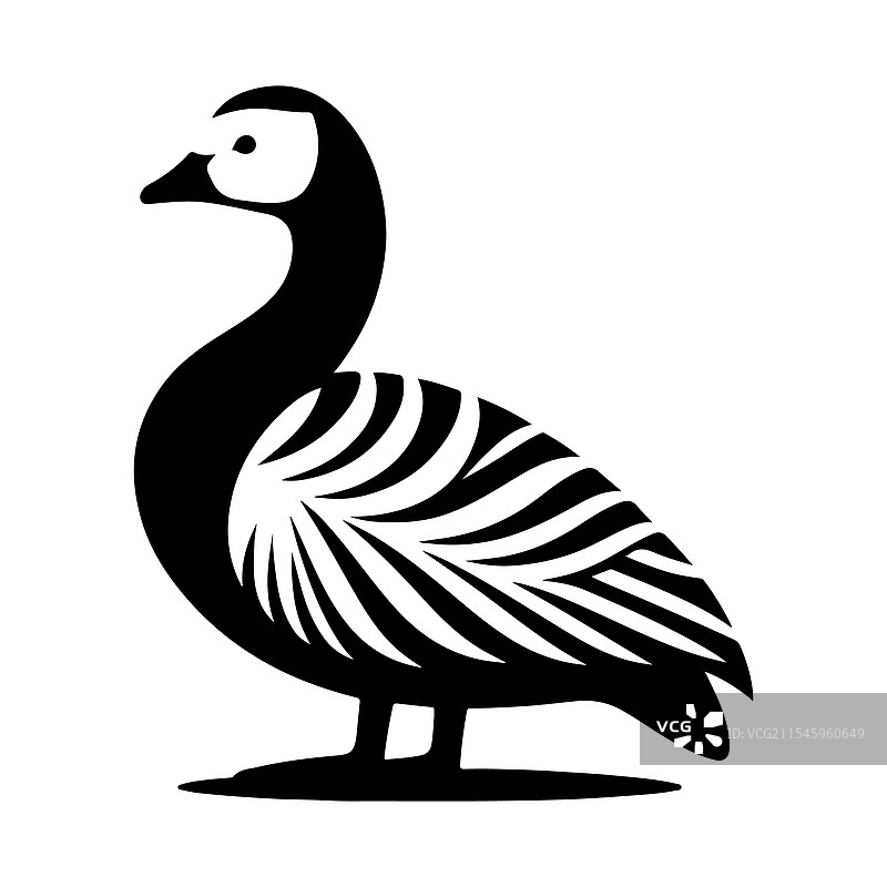 藤壶鹅剪影 - 适合图形设计图片素材