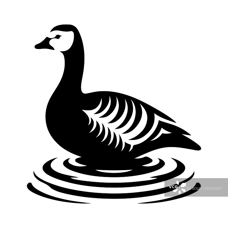 藤壶鹅剪影 - 适合图形设计图片素材