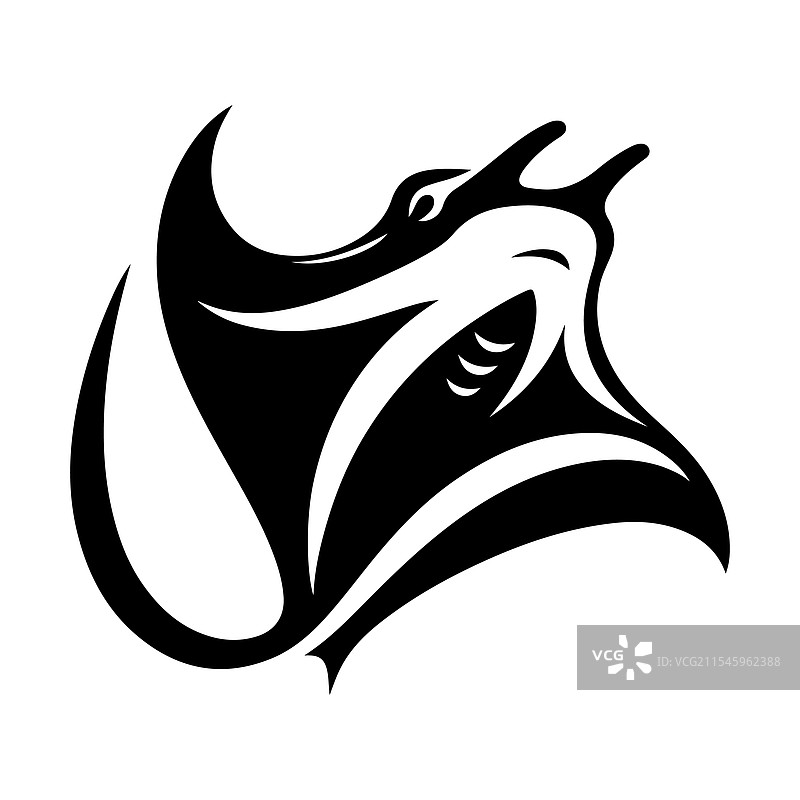 高质量的海洋巨型蝠鲼剪影图片素材