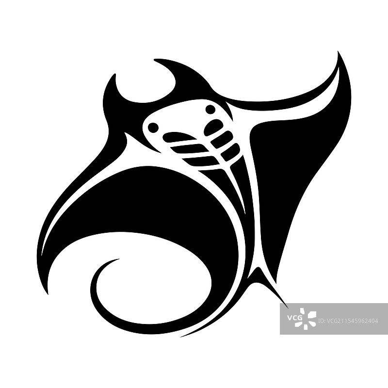 高质量的海洋巨型蝠鲼剪影图片素材