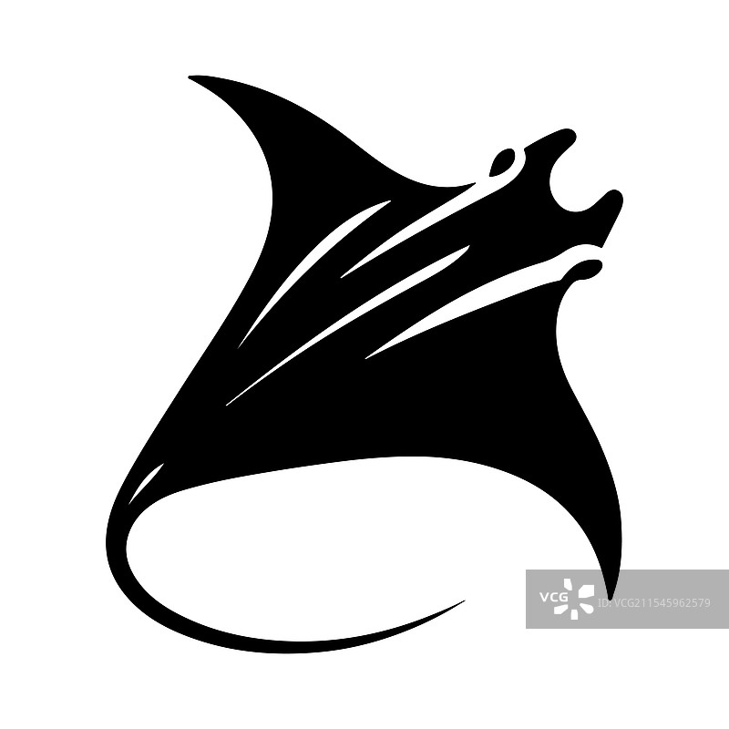 高质量的海洋巨型蝠鲼剪影图片素材