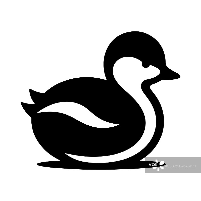 小鸊鷉剪影图形 - 完美用于图片素材