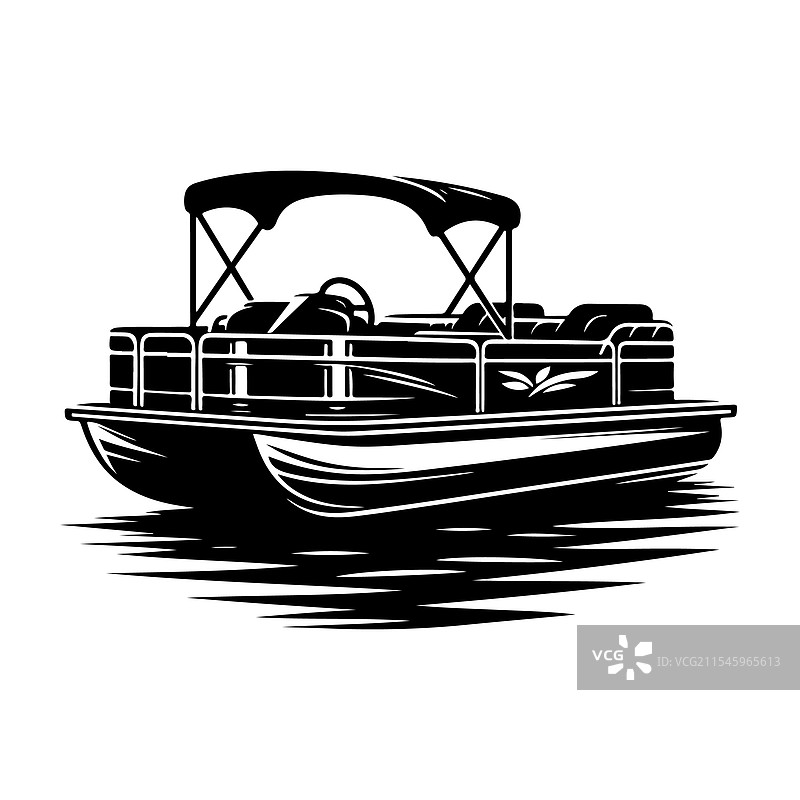 高质量的浮筒船剪影用于图形设计图片素材
