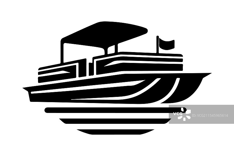 高质量的浮筒船轮廓图形图片素材