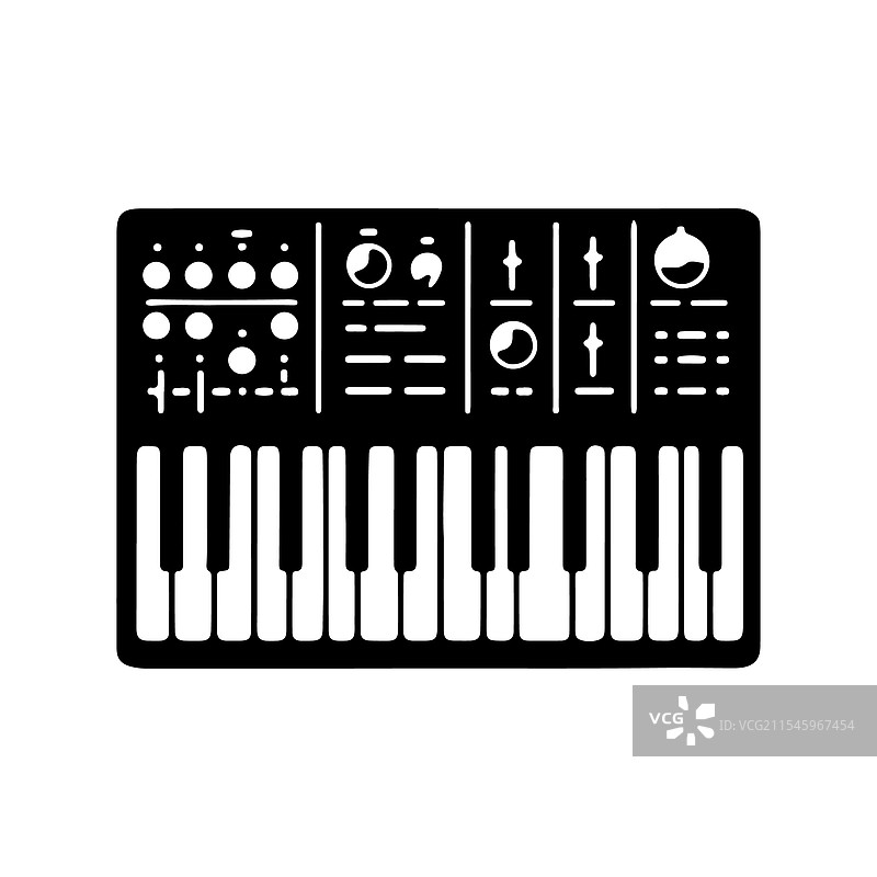 合成器剪影图像图片素材