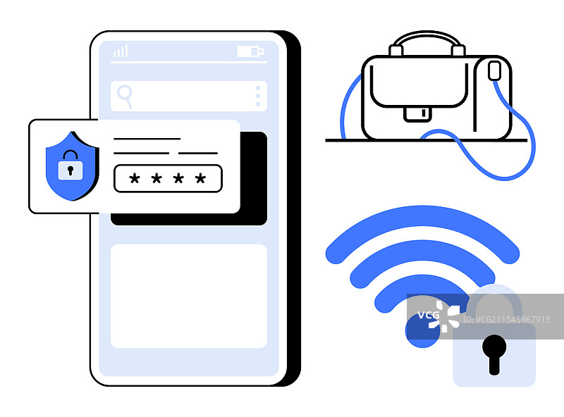 移动安全安全密码认证图片素材