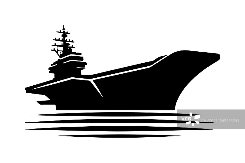 军舰航母轮廓高级版图片素材